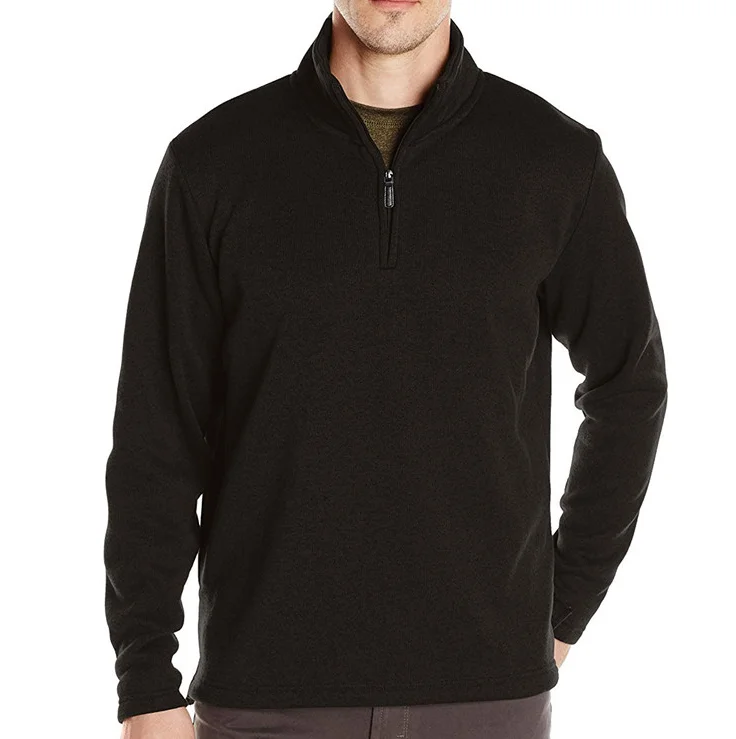 Wholesale classic polo half zip merino wool men sweater