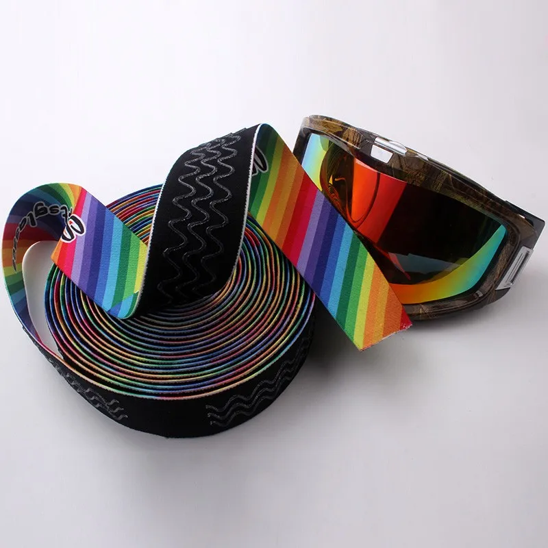 Newest durable popular colorful elastic web band on goggle strap