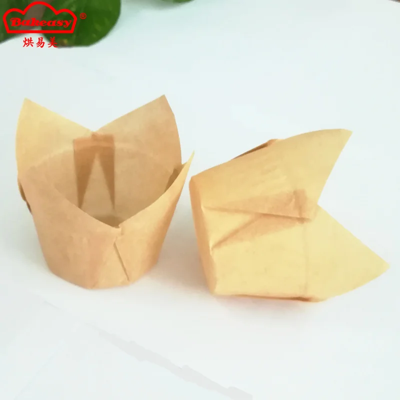 Cake cup bakeware unbleached tulip style Muffin Liners 50 Pieces Tulip Baking Paper Cups Baking Cup Holder