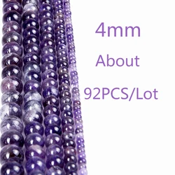 High quality Purple Color Amethyst Beads DIY Loose Natural Stone Beads for Jewelry Making 4-12mm size