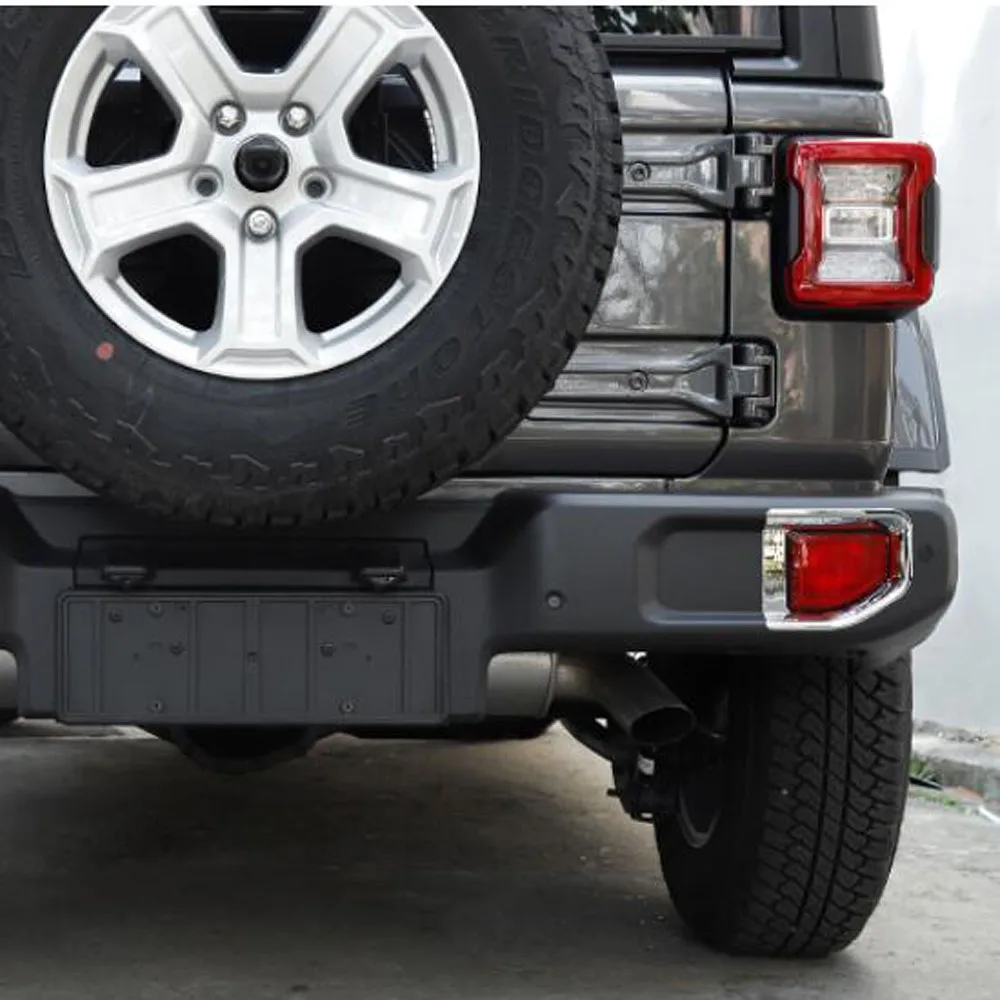 Rear Bumper Fog Light Trim Decorative Sticker protective cover frame for jeep wrangler JL Exterior Accessories 2018 2019