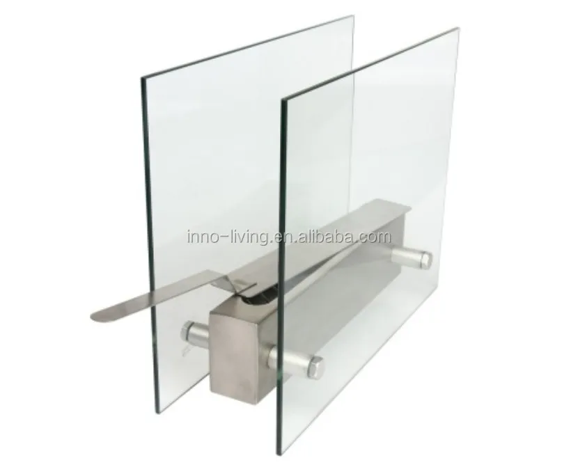 on sale Tempered glass + stainless steel Table top ethanol fireplace