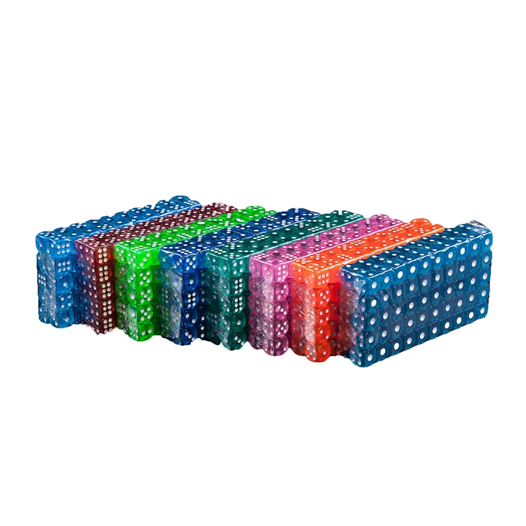 Wholesale varisized Transparent colored dice