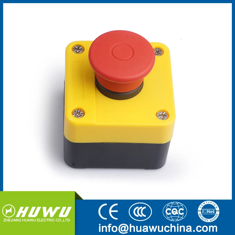 HUAWU XALPlastic push button switch waterproof electric control box Emergency Push Button Switch Box Control Box