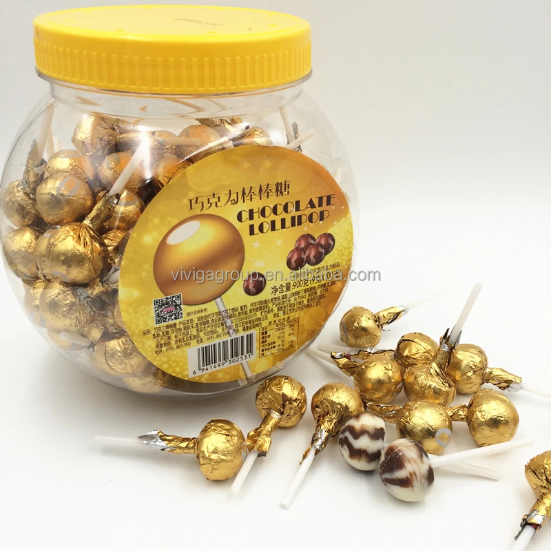 Круглые шоколадные молочные жесткие леденцы