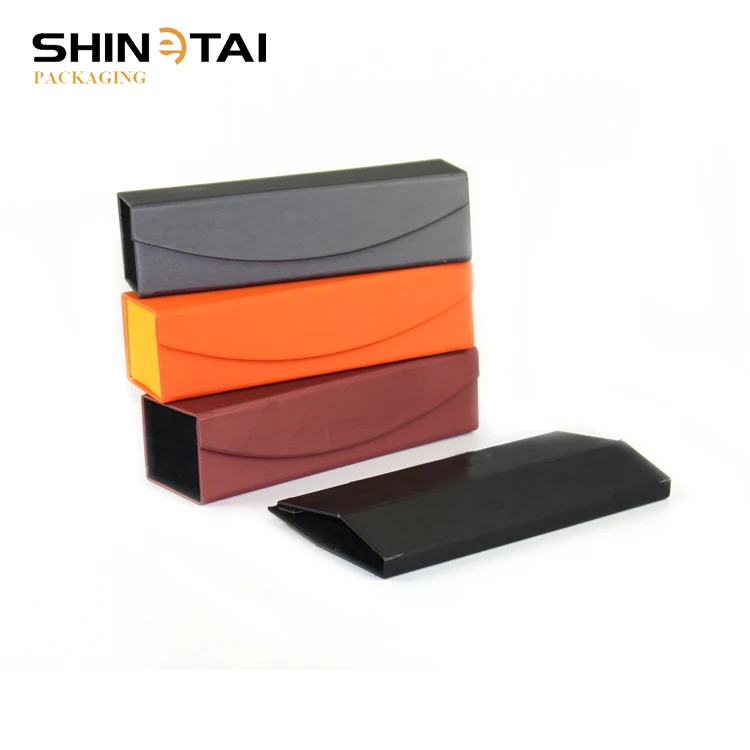 Shinetai Модная складная коробка из искусственной кожи для очков чтения