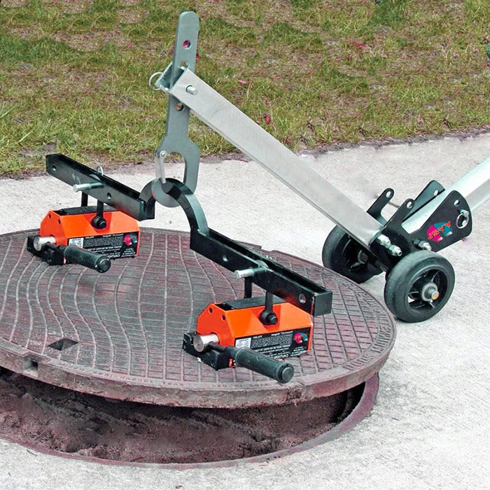 Magnetic Lid Lifter Magnetic Manhole Cover Lifter Manhole Cover Lift Dolly