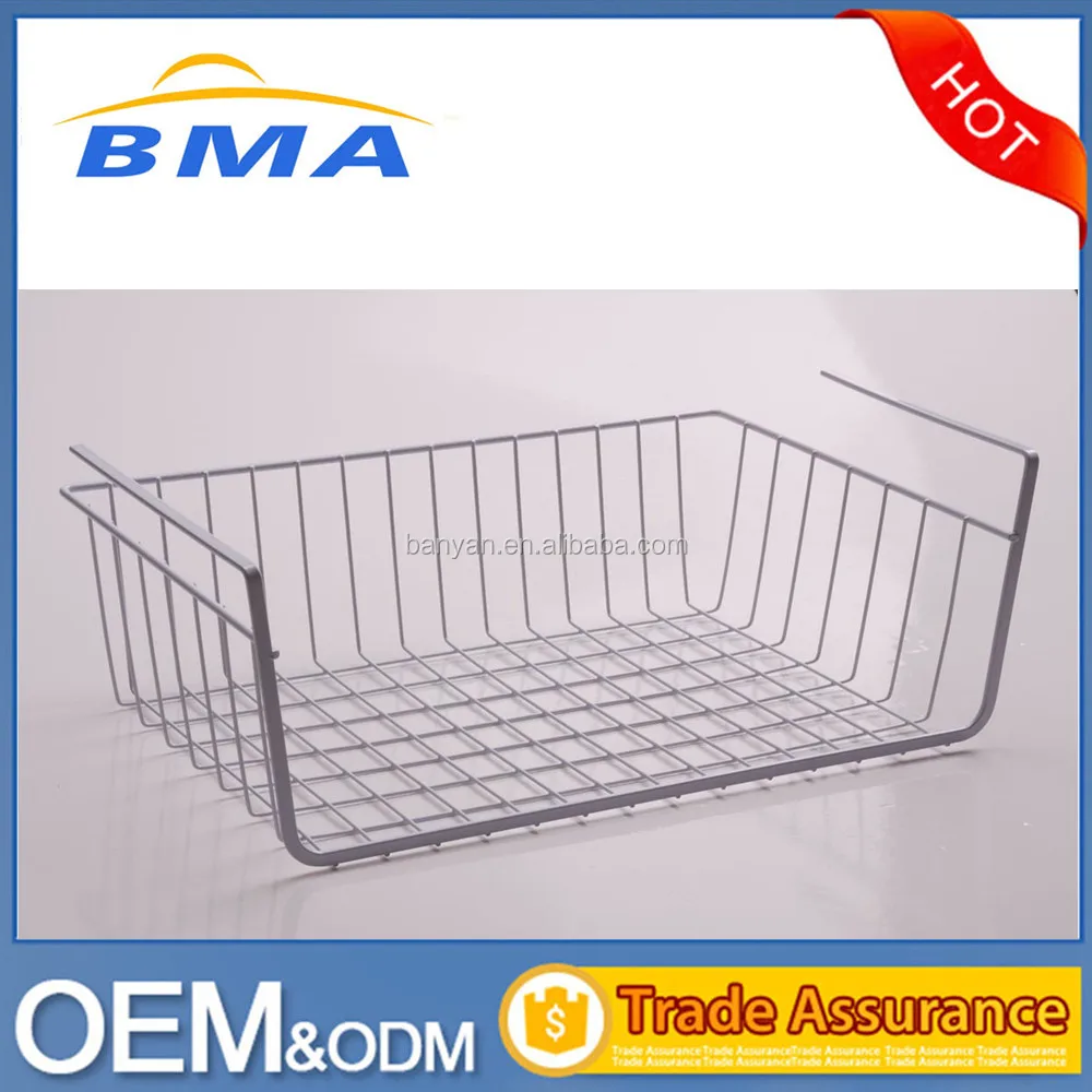 Оптовая продажа, многофункциональная кухонная корзина из металлической проволоки под полку