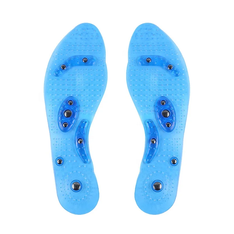 Transparent Magnetic Therapy Foot Massage Shoes Insoles Gel Anti-fatigue Slimming Massager Shoe-pad Weight Loss Insole