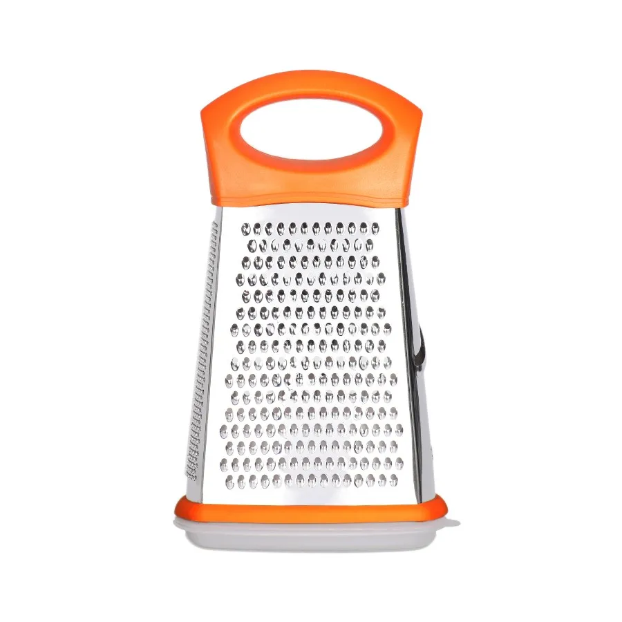 
Stainless steel slicer rubber material cheese grater with integrated container 