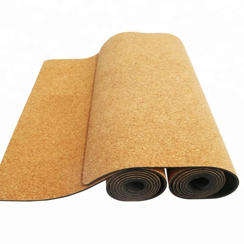 Anti slip eco friendly fitness cork yoga mat