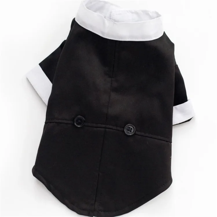 Teddy Formal Pet Dog Cat Clothes Shirt Bow Tie Suit Tuxedo Dog Coat for Wedding