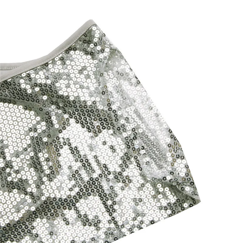 Summer Fashion Tops Women Flutter Sleeve V Neck Sequin Blouse Casual Solid Breathable Shirts