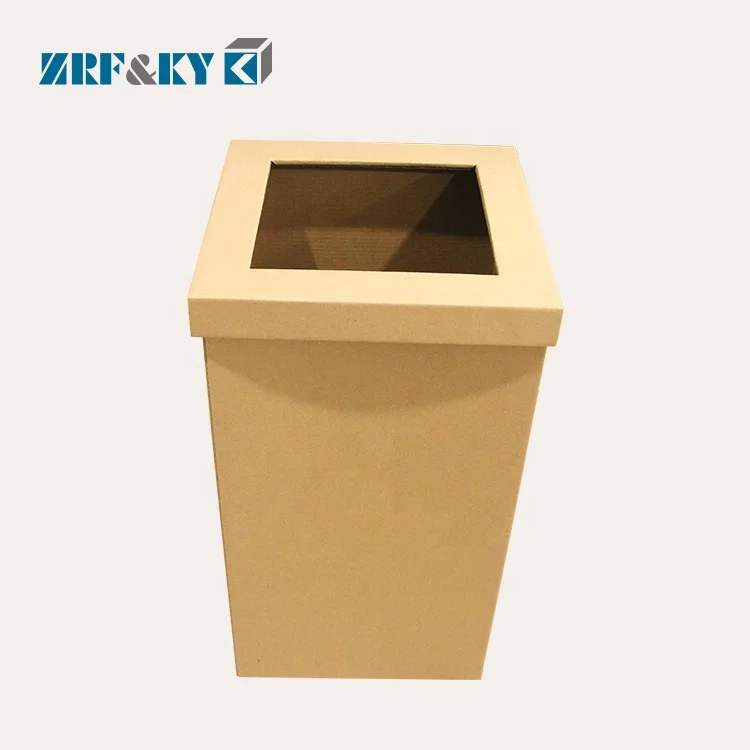 Изготовленные на заказ Биоразлагаемые бумажные контейнеры для мусора из гофрированного картона и серого мусорные