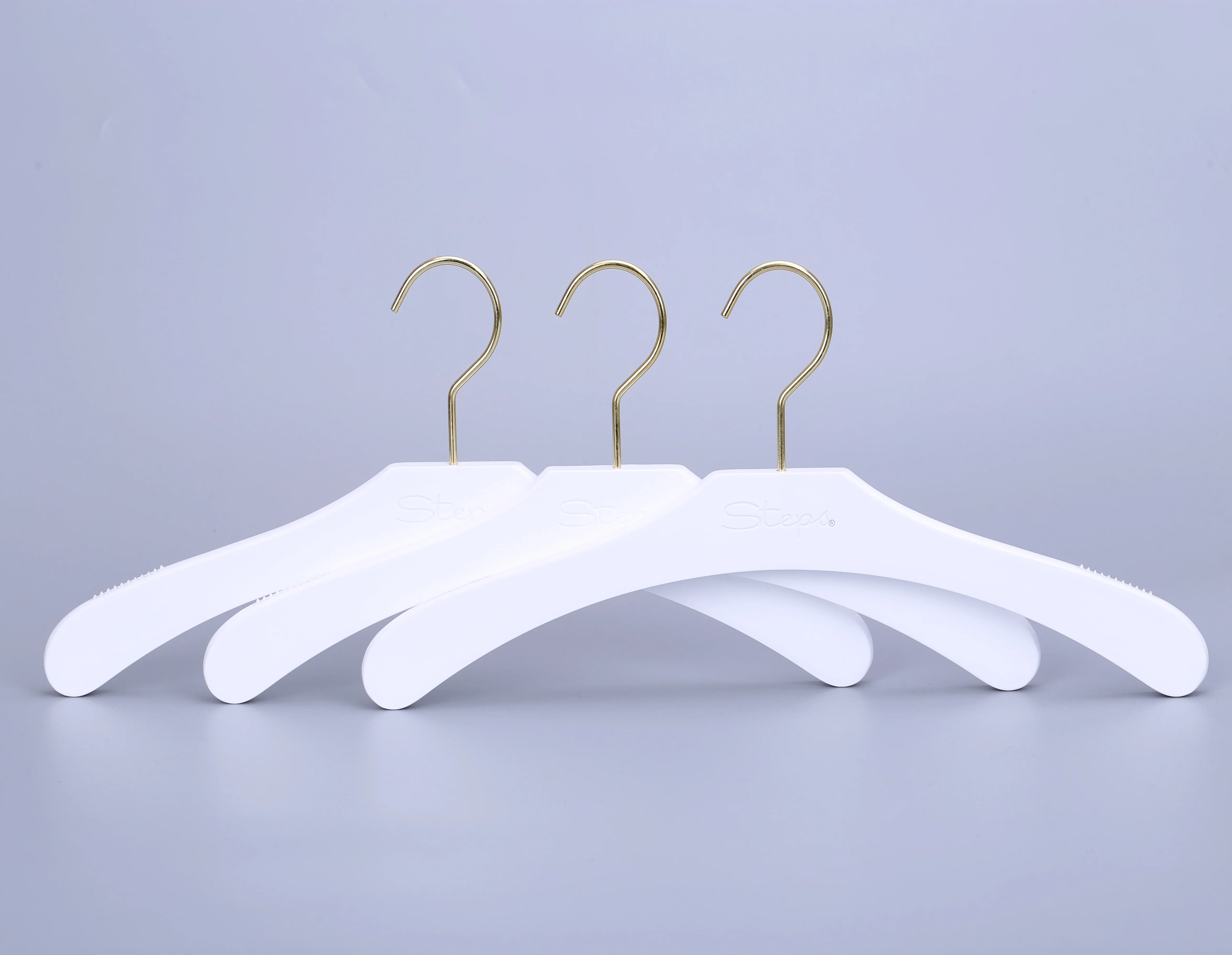 Wholesale cute baby clothes wooden hanger material white color