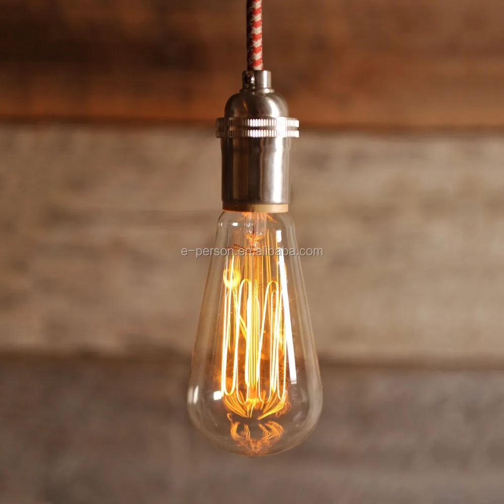 Vintage Dimmable ST64 Squirrel Cage Edison Light Bulb Lighting Bulb Carbon Filament E27 Clear Warm White Dia 64*144mm 1-year 40W