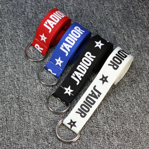 New Arrival Fancy Custom Name D Ring Cotton Canvas Casual Belts
