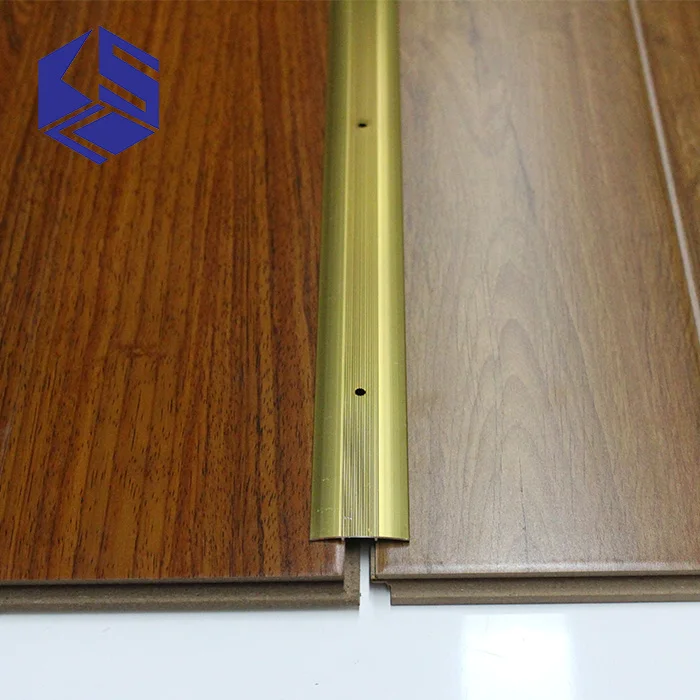 Customized T-shape aluminium gold metal threshold flooring trim tile transition edge strips