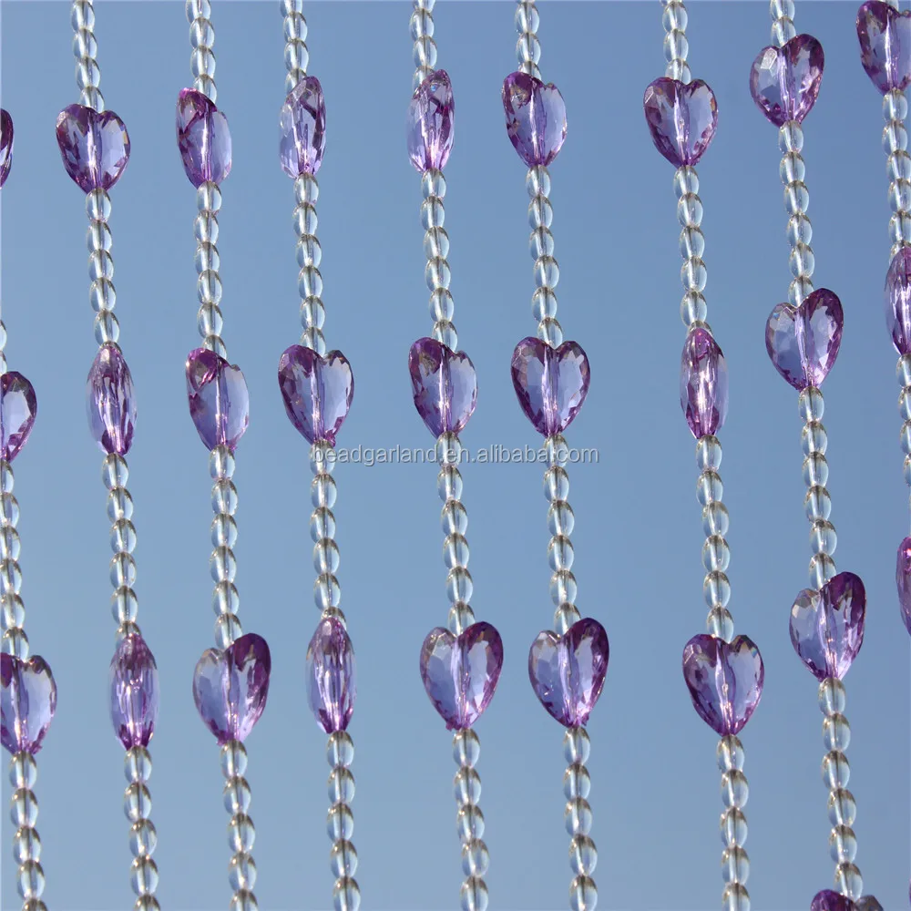 Красивый декор дома акрил балдахин из бисера занавес дверь экран делитель-акрил фиолетовый и Crystal Clear Teardrop