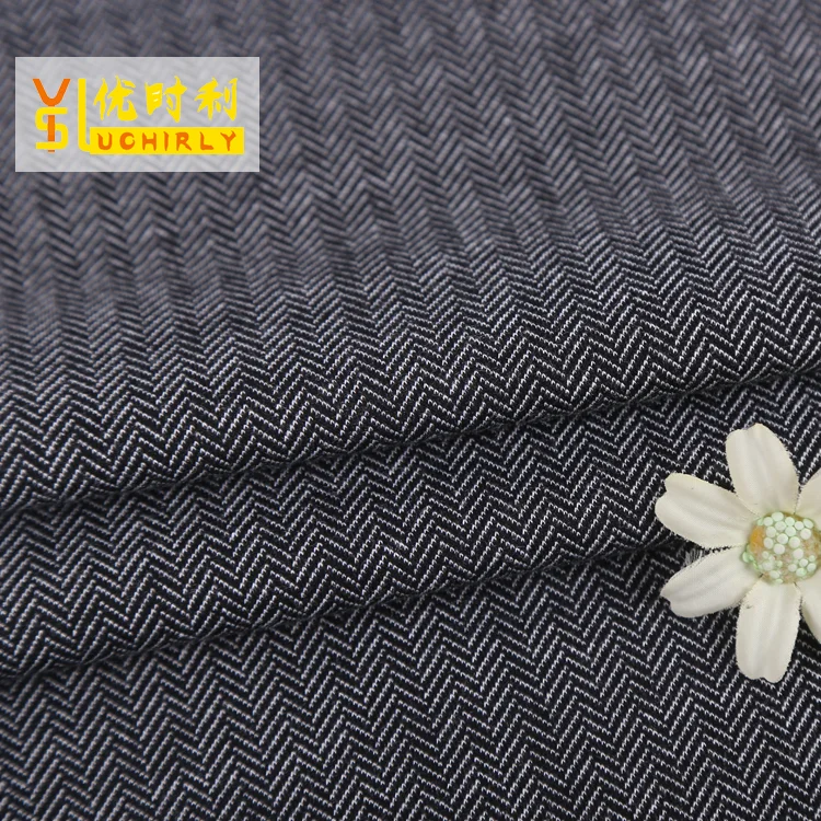 Keqiao shaoxing textile new product tr spandex herringbone fabric