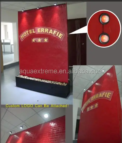 Contemporary Waterfall wall with Custom size and logo decorative effects design