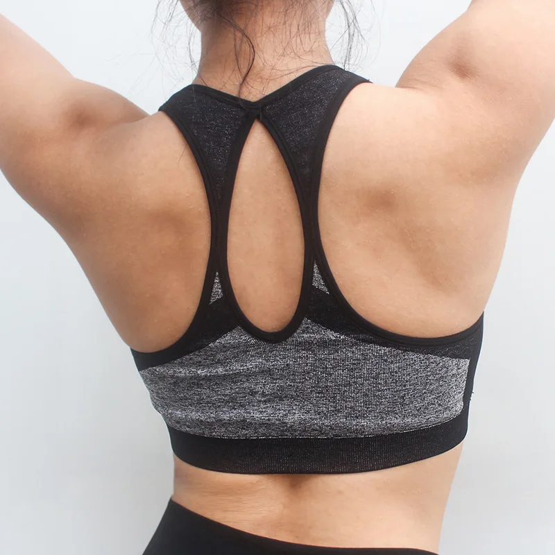 
Seaxy Racerback Custom Blank Sexy Yoga Seamless Push Up Blank Sports Bra 