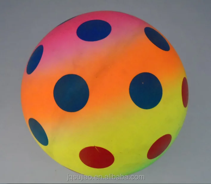 Newly arrival Portable eco-friendly customized printing inflatable PVC Playground ball, Rainbow Ball,Toys Ball