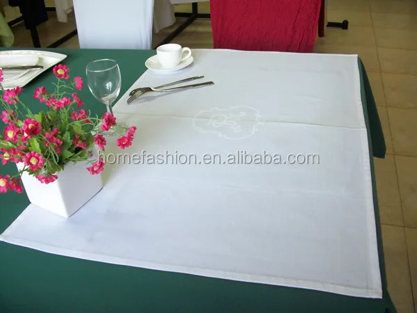 100% cotton satin band bedside mat for hotel with lovely monogram and diamond pattern mat hot sale