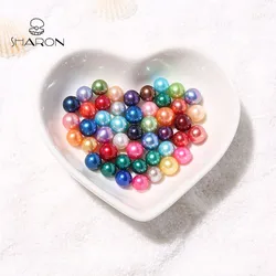Pearl Party Gift DIY Wholesale Vacuum-packed 6-7mm Rainbow Colors Akoya Oyster with Round Pearl