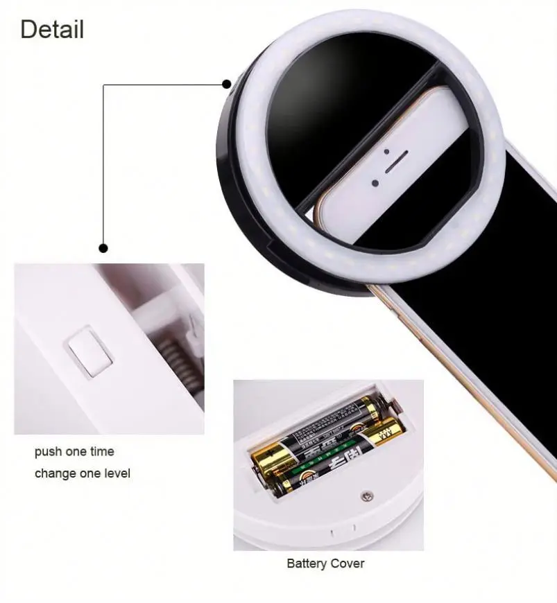 2019 new product XJ-01 factory price battery selfie ring light led