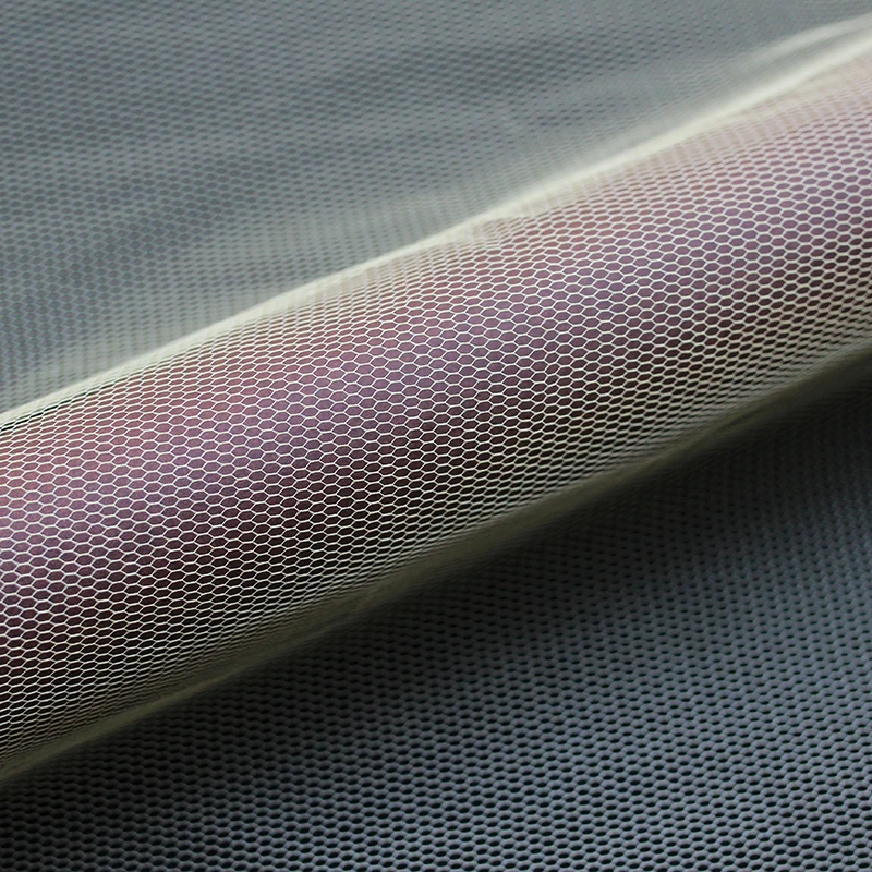 MTO 100% Mosquito Net Tulle Mesh Fabric Roll for Kid Wedding Dress Transparent Polyester Tent Tricot Dyeing Solid Fabric Knitted