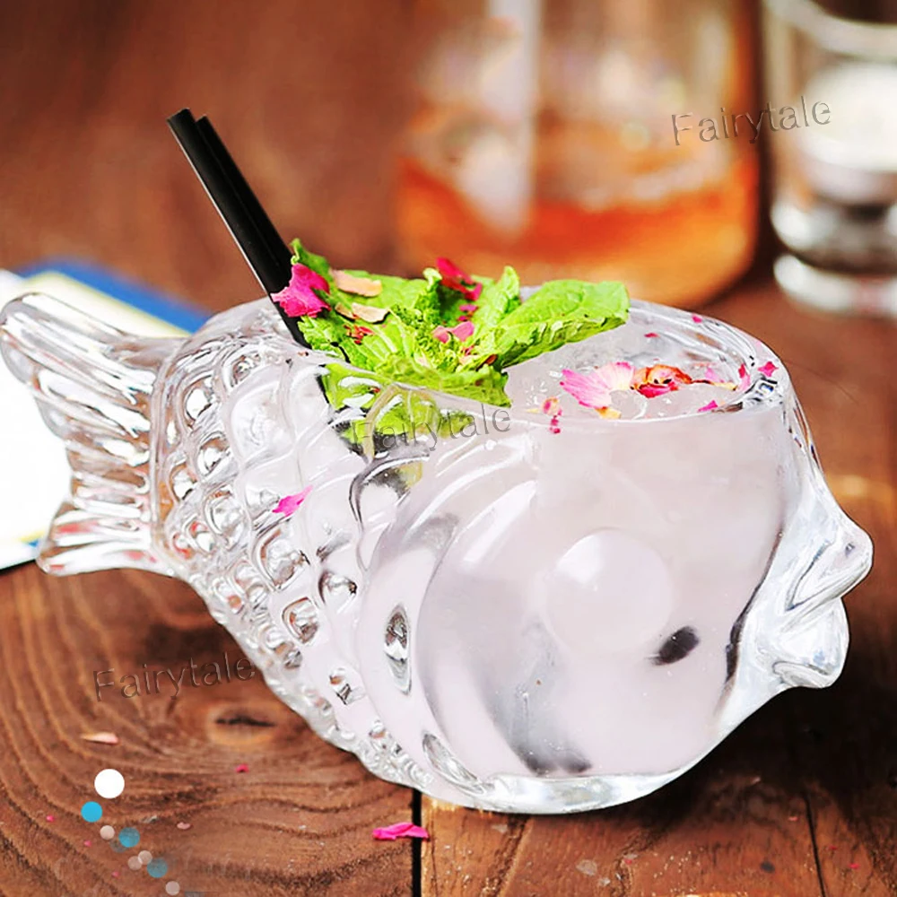 
Fancy Bar Glass Ware Fish Shaped Personalize Cocktail Glass 