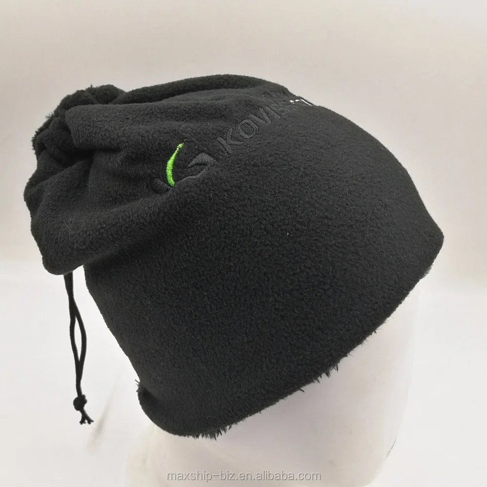 double layer winter neck warmer with embroidery logo