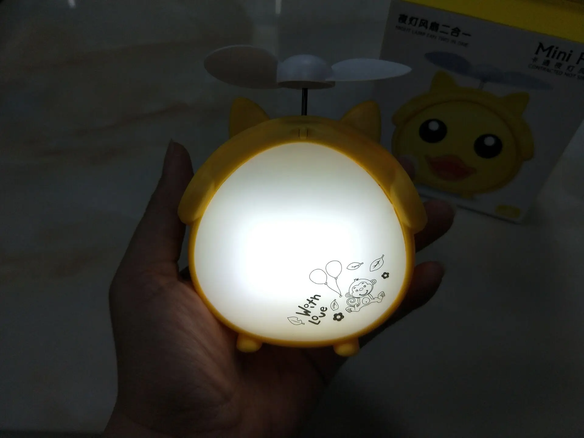 2 в 1 мини вентилятор лампа с USB линия зарядное устройство летние игрушки