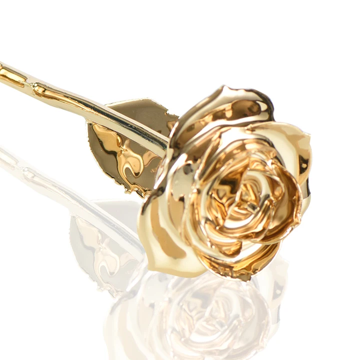 
2021 latest Top quality Valentine day Gift 24k gold plated flower romantic Artificial rose 