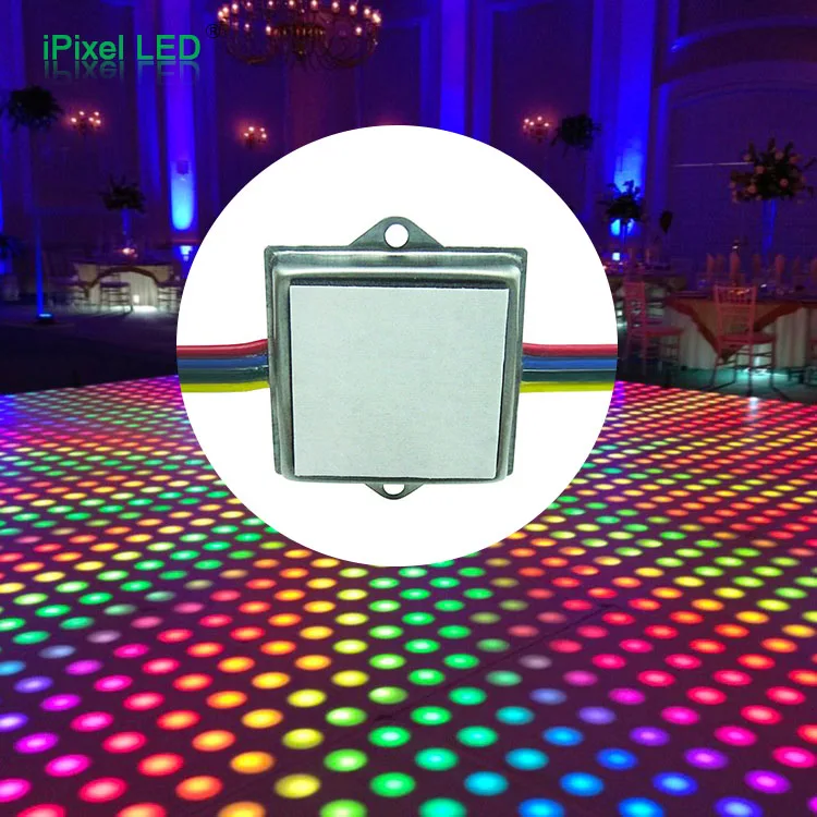 Multi color smart metal case pixel rgb led Square Module ws2801- 4LEDs