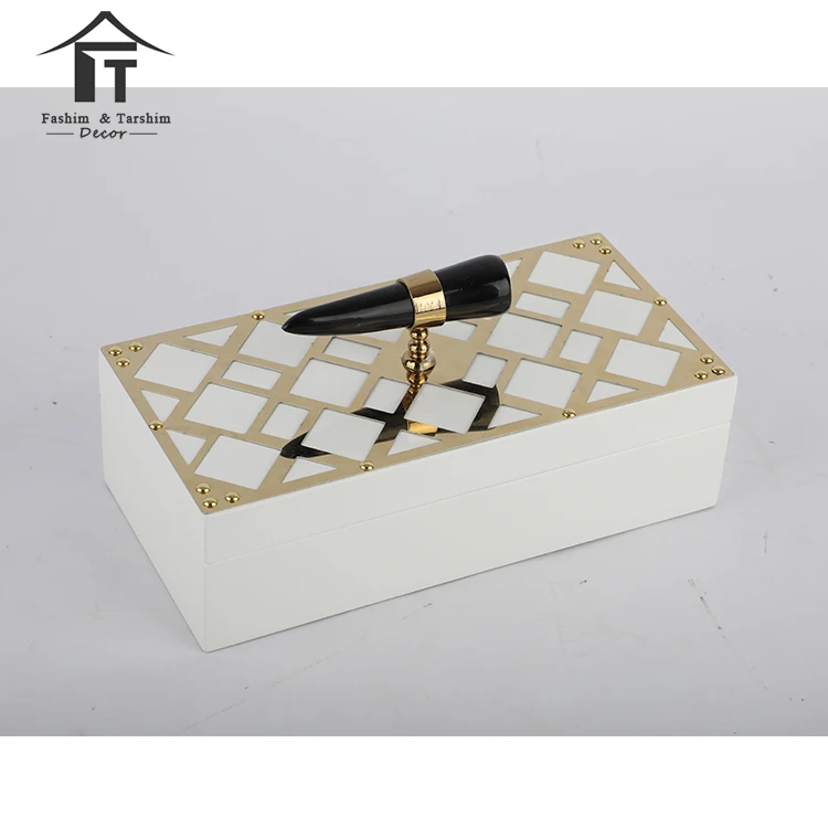 Gold jewelry box vintage small necklace earring jewelry box