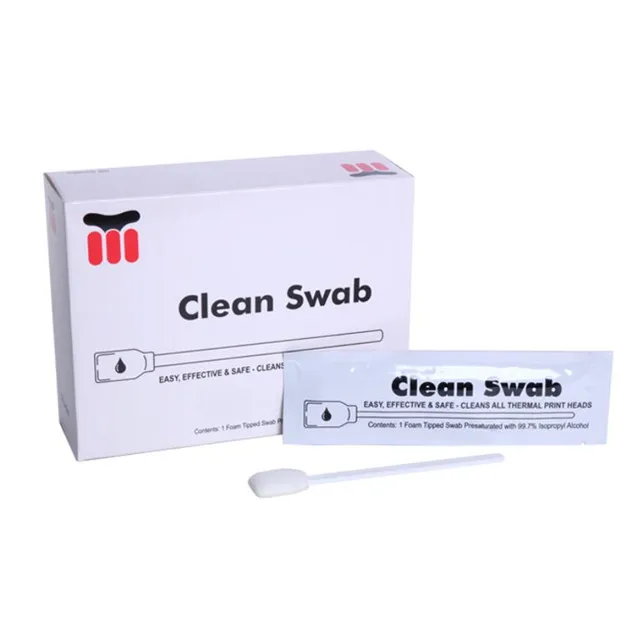 99% IPA Pre-saturated Foam Head Clean Swab for Thermal Print Head Cleaning