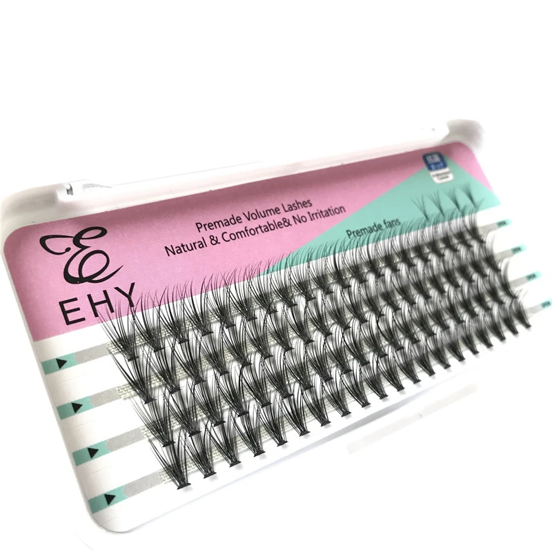 Custom 60pcs Individual False Eyelash heat bonded clusters eyelash extension
