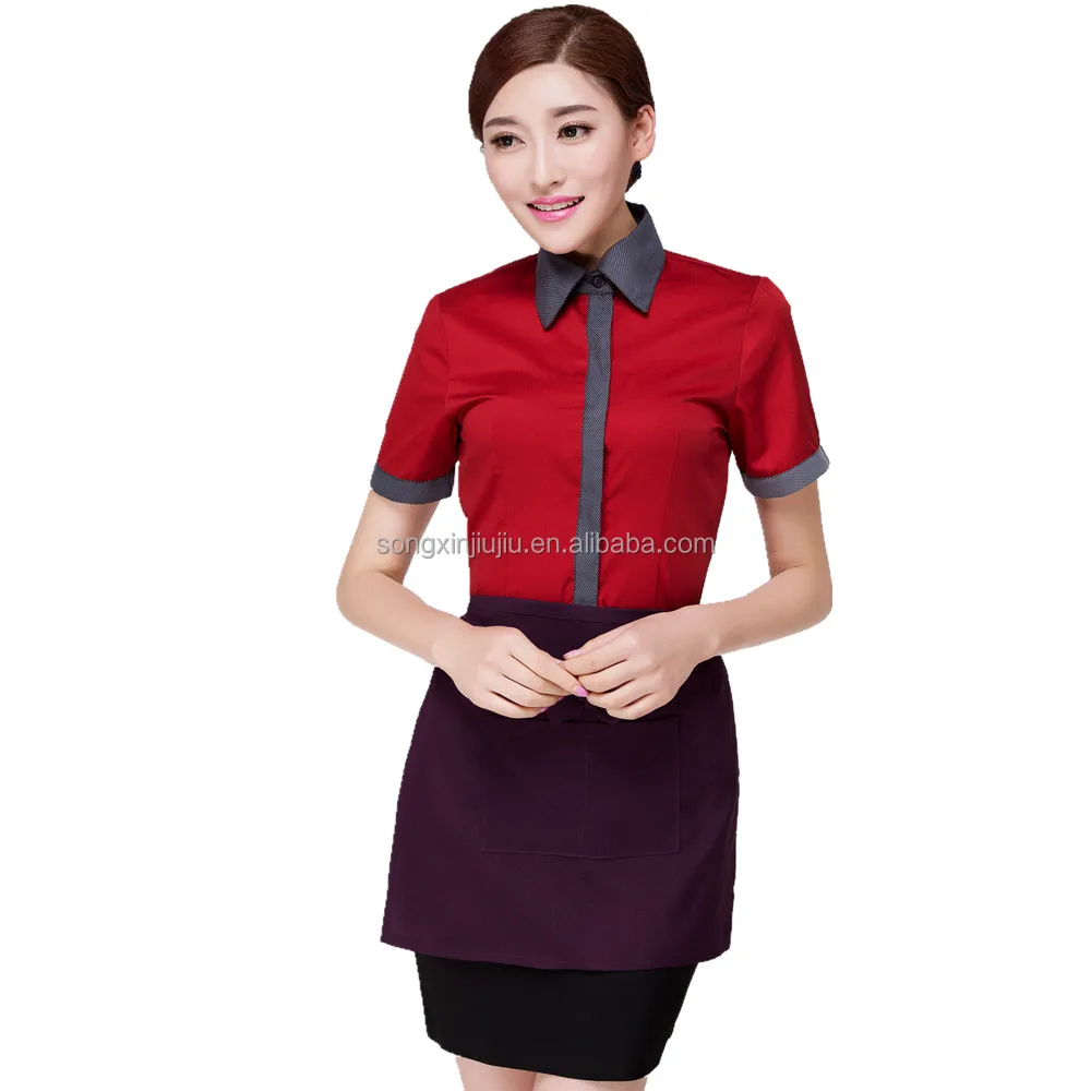 Europe design sexy restaurant uniforms for waiters
