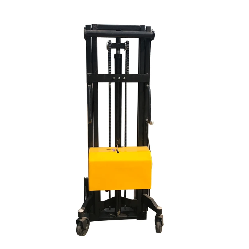 Semi Electric Pallet Truck Lift Stacker 2 Ton Electric Battery Forklift Used In Warehouse