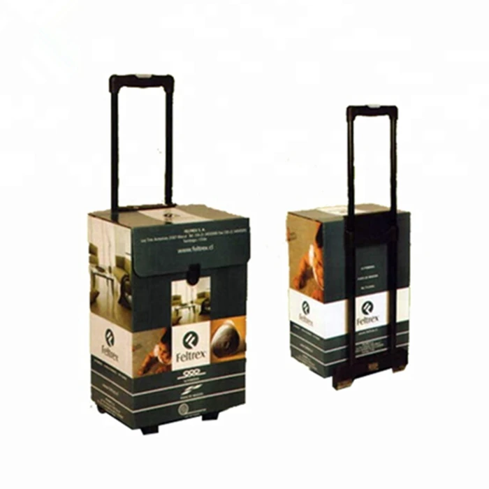 2024 HOT Free New Custom Design High Quality Promotion Recyclable Advertising Cardboard Trolley For Trade Show