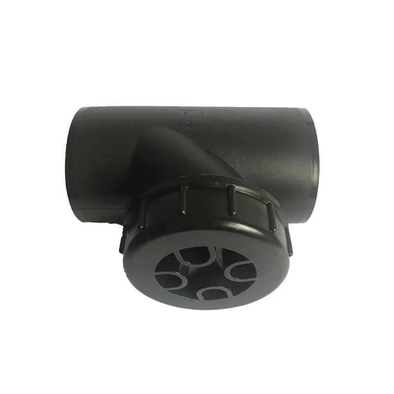 good quality of pe100 hdpe drainage pipe fittings horizontal access coupler T with checking hole for soil waste and vent use