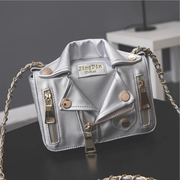 Star with the same female  pu clothes bag locomotive fashion jacket bag lapel briefcase shoulder Messenger bag