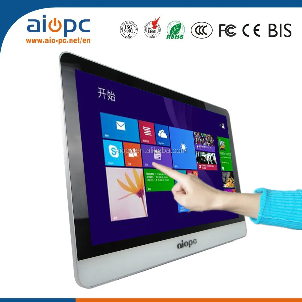 23 all in one touchscreen pc high quality video player linux touch screen computer