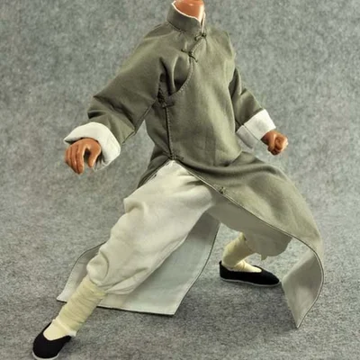 
Chinese ancient costume garments Linen cotton unlined long gown Kungfu/tradtional teacher performance Robe wholesale 