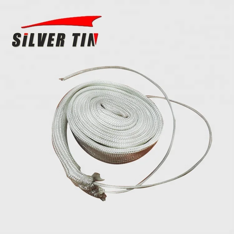 500C High Temperature Fiberglass braid heating belt/electric power cable for pipeline