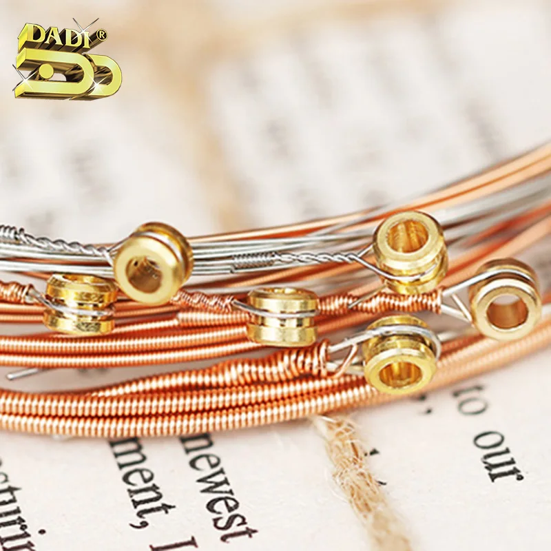 
Dadi bluk sale Phosphor Bronze Copper Color handmade Strings Acoustic Guitar Strings 