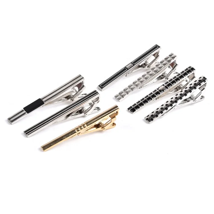 
Custom personalized crafts tie bar for men silver blank metal necktie tie clip 