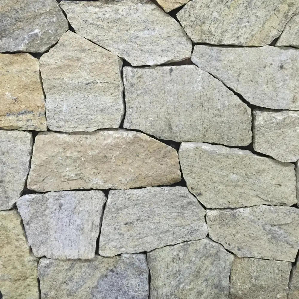 
Натуральный свободный бежевый гранитный камень неправильной формы, облицовка стен, кирпичная каменная винира для наружной и внутренней отделки стен 